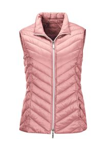 Kurzweste GOLDNER "Kurzgr&ouml;&szlig;e Figurschmeichelnde Weste mit leichter Wattierung", Damen, Gr. 23, rosa (altros&eacute;), Obermaterial: 100% Polyamid PA., Westen Kurzweste, Leichte Wattierung mit Diagonalstepp