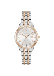 Quarzuhr Bulova "Sutton", ros&eacute;goldfarben, silberfarben, Armbanduhren, Damen, Quarzuhr, Armbanduhr, Damenuhr, Edelstahlarmband, analog, Datum