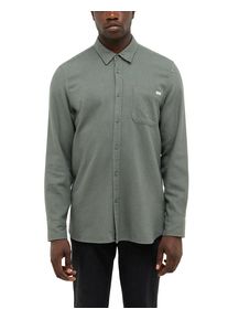 Langarmhemd Mustang "Herren Style Eastbridge", Herren, Gr. XL, US-Gr&ouml;&szlig;en, gr&uuml;n 6473, Web, 100% Baumwolle, unifarben, regular fit, Hemden Langarmhemd
