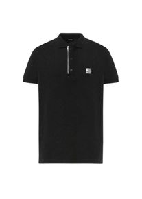 Diesel Heren T-Harry Zip Neck Poloshirt (Zwart)