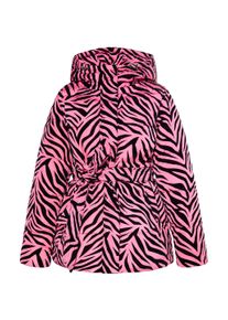 Faina Gewatteerd jack met zebraprint Dames Roze zebra