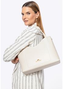 Wittchen Dames handtas met uitneembaar etui, cr&egrave;me, natuurlijk leer