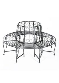 4goodz Outsunny boombank 360&deg; ronde bank tuinbank metaal zilver