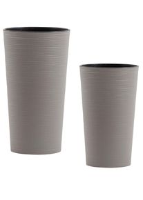 siena GARDEN &Uuml;bertopf-Set Grau, 2-teilig