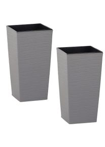 siena GARDEN &Uuml;bertopf-Set Grau, 2-teilig