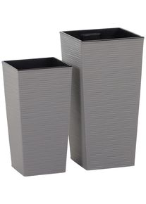 siena GARDEN &Uuml;bertopf-Set Grau, 2-teilig