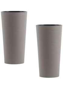 siena GARDEN &Uuml;bertopf-Set Grau, 2-teilig