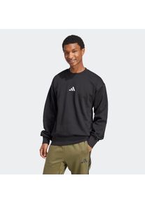 Sweatshirt adidas Sportswear "ESSENTIALS FEELCOZY", Damen, Gr. S, schwarz-wei&szlig; (schwarz, wei&szlig;), Obermaterial: 70% Baumwolle, 30% Polyester, normal, Rundhals, angesetztes B&uuml;ndchen, Sweatshirts Sweatshirt