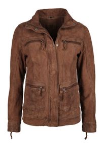 Lederjacke JCC "Lederjacke 7081002-2", Damen, Gr. XS, braun (cognac), Obermaterial: 100% Lammleder LEL. Futter: 100% Baumwolle CO., Jacken Lederjacke