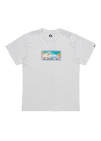 T-Shirt Quiksilver "Ev Gradient Box", Herren, Gr. S, wei&szlig;, Obermaterial: 100% Walkfrottier;, Shirts T-Shirt