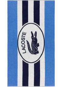 Strandtuch Lacoste "BADGE", marine, B:90cm L:160cm, Frottier, Obermaterial: 100% Baumwolle, Handt&uuml;cher, Strandtuch, mit Label-Applikationen