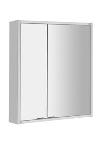 SAPHO - BATU zrkadlov&aacute; galerka 60x71x155cm, 2x LED osvetlenie, biela biela 1141120