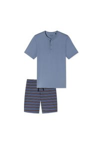 Schiesser r&ouml;vidnadr&aacute;gos pizsama - f&eacute;rfi - m&eacute;ret M - k&eacute;k/cs&iacute;kos