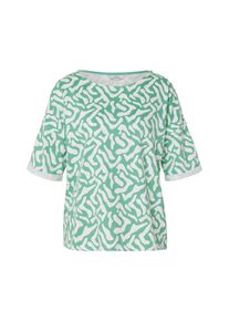 Tchibo - Nyomott mint&aacute;s szabadidőfelső - nő - m&eacute;ret M 40/42 - feh&eacute;r/mint&aacute;s