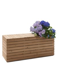 Tchibo - Gartenbank mit Pflanzk&auml;sten - 110x40x47cm - silber - Holz / Stahl / Polyethylen