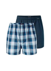 2 Schiesser Web-Boxer - Herren - Gr. Xl/7 - blau/kariert