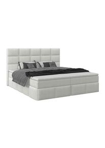 M&Ouml;BELIX M&ouml;belix , Hellgrau , Textil , H2 , 160x200 cm , Matratze, mit Schubk&auml;sten , Schlafzimmer, Betten, Polsterbetten