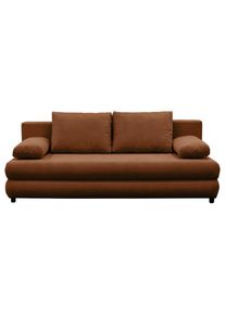 P & B , Braun , Textil , F&uuml;llung: Schaumstoff , 206x87x88 cm , Liegefunktion , Wohnzimmer, Sofas & Couches, Sofas, 2er Sofas