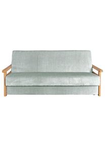 P & B , Grau , Textil , Eiche,Eiche , vollmassiv,vollmassiv , 220x90x90 cm , Liegefunktion , Wohnzimmer, Sofas & Couches, Sofas, 2er Sofas