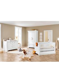 Pinolino , Wei&szlig; , Holzwerkstoff , 1 F&auml;cher , 3 Schublade(n) Schubladen , zum Juniorbett umbaubar, h&ouml;henverstellbar, Sprossen mit Normabstand, Aufbauanleitung im Karton, Lattenrost inklusive, Schlupfsprossen , Kinder- & Jugendzimmer, Komplette Jugendzimmer