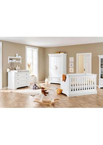 Pinolino , Wei&szlig; , Holzwerkstoff , 1 F&auml;cher , 3 Schublade(n) Schubladen , zum Juniorbett umbaubar, h&ouml;henverstellbar, Sprossen mit Normabstand, Aufbauanleitung im Karton, Lattenrost inklusive, Schlupfsprossen , Kinder- & Jugendzimmer, Komplette Jugendzimmer