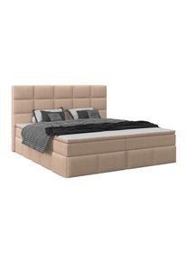 M&Ouml;BELIX M&ouml;belix , Hellbraun , Textil , H2 , 180x200 cm , Matratze, mit Schubk&auml;sten , Schlafzimmer, Betten, Polsterbetten