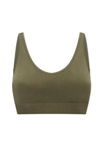 Miękki biustonosz Schiesser z wkładkami - dla pań - rozmiar L - kolor: zielony