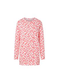 Tchibo - Długa bluza z nadrukiem na całej powierzchni - dla pań - rozmiar M 40/42 - kolor: biały/r&oacute;żowy/z nadrukiem
