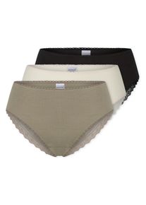 Figi brazylijskie Schiesser - dla pań - rozmiar 40 - kolor: zielony/czarny