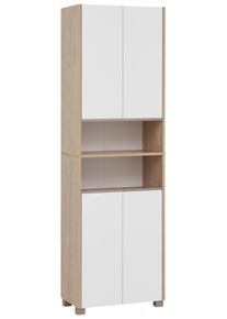 Hochschrank Juba Eiche/Wei&szlig;