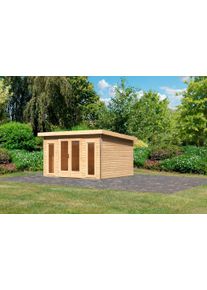 Gartenhaus Karibu "Rabensee 2", beige (naturbelassen), Holzwerkstoff, Gartenh&auml;user, Gartenhaus, naturbelassen