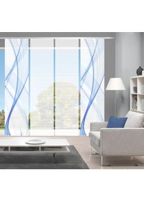 Schiebegardine Vision "PACOLIA" Gr. 1, blau, B:60cm H:260cm, Polyester, Gardinen, Schiebegardine, SET,SCHIEBEVORHANG,BAMBUS,DIGITALDRUCK