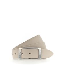 Lederg&uuml;rtel Tamaris "Charlie Silver", Damen, Gr. 90, beige (cream), Rindsleder, unifarben, Basic, G&uuml;rtel Lederg&uuml;rtel, mit gl&auml;nzender Schlie&szlig;e in tollen Basic-Farben
