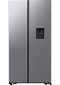 Samsung Side-by-Side "RS57DG410EM9", Energieeffizienz: E, edelstahl look, B:91,2cm H:178cm T:65,4cm, K&uuml;hlschr&auml;nke, mit Wasserspender, No Frost+, AI Energy Mode, SpaceMax, Side-by-Side