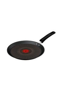 Cr&ecirc;pepfanne Tefal "Experience", schwarz, B:26,4cm H:8,2cm L:43,4cm &Oslash;:25cm, Pfannen, Cr&ecirc;pepfanne, FusionCore Antihaftversiegelung, Induktion, Temperaturanzeiger