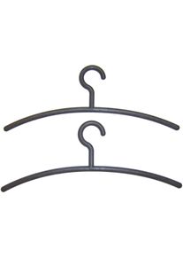 Kleiderb&uuml;gel Ruco, schwarz, B:42cm H:13cm T:1,5cm, Kunststoff, Kleiderb&uuml;gel, Kleiderb&uuml;gel, Kunststoff