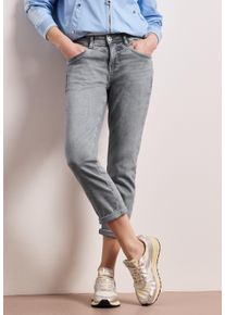 Regular-fit-Jeans Street One "Style Jane", Damen, Gr. 34, L&auml;nge 26, light grau random wash, Denim/Jeans, Obermaterial: 85% Baumwolle, 9% Polyester, 4% Elastomultiester, 2% Elasthan, unifarben, regular fit 7/8-L&auml;nge, Jeans Regular-fit-Jeans, im Five-Pocket Style