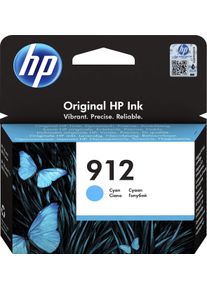 HP Tintenpatrone "HP original Druckerpatrone 912 Cyan", blau (cyan), Tintenpatronen, 3 Probemonate gratis* drucken, Tintenpatrone