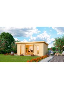 Gartenhaus Karibu "Rabensee 4", beige (naturbelassen), Holzwerkstoff, Gartenh&auml;user, Gartenhaus, naturbelassen