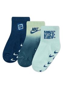 Socken Nike Sportswear "NHB 3PK GLOW WITH ME INF/TOD S", Jungen, Gr. 15 (6/11,5), blau force, Baumwollmischung, Socken Socken, f&uuml;r Babys, f&uuml;r kleine Kinderf&uuml;&szlig;e, dreierpack, mit Elasthan-Anteil