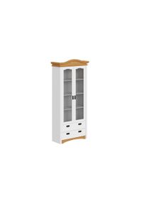 Vitrine OTTO HOME "Konrad", wei&szlig;, honig, B:94cm H:208cm T:39cm, Massivholz, Schr&auml;nke, Vitrine, aus massiver Kiefer, mit Glaseins&auml;tzen, B/T: 94/208 cm