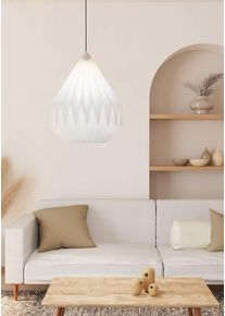 Eglo H&auml;ngeleuchte "MINTING", schwarz-wei&szlig; (schwarz wei&szlig;), 1, &Oslash; 45cm H: 110cm, 1 Stk., Leuchten, Pendelleuchte, H&auml;ngeleuchte, Metall in Schwarz, Papier in Wei&szlig;, &Oslash; 45cm, H&auml;ngeleuchte