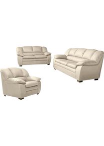 Polstergarnitur COTTA "Casino, Sofa Set, 3-2-1 Sitzer, Wohnzimmer Garnitur", natur, H:88cm T:92cm, FSC-zertifizierter Holzwerkstoff, Sitzm&ouml;bel-Sets, Polstergarnitur, Sessel, 2-Sitzer, 2,5-Sitzer, hohe R&uuml;ckenlehne