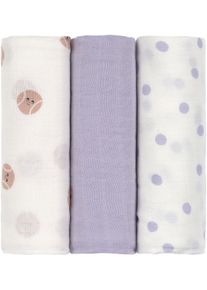 L&auml;ssig Stoffwindeln L&Auml;SSIG "Tiny Team, Mulltuch-Set, lilac", Baby, Gr. 3 Stk., lila, Baumwolle, Viskose, Windeln Stoffwindeln
