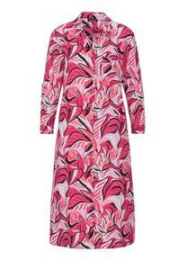 Sommerkleid GOLDNER "Druckkleid mit floralem Muster", Damen, Gr. 54, N-Gr, pink (pink, gemustert), Obermaterial: 100% Viskose CV., figurumspielend, Kleider Sommerkleid, Taschen in der Seiennaht