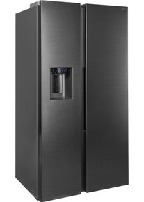 Samsung Side-by-Side "RS70F66KBF", Energieeffizienz: B, silber (schwarz steel), B:91,2cm H:178cm T:72,6cm, K&uuml;hlschr&auml;nke, Eis- und Wasserspender, Al Energy Mode, No Frost+, Side-by-Side, Topseller