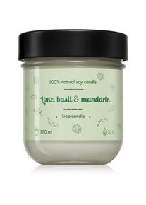 Tropicandle Lime, Basil & Mandarin scented candle 170 ml