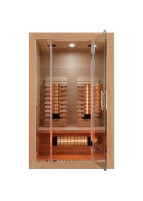 Infrarotkabine, Naturfarben, Holz, 120x190x105 cm, Freizeit & Co, Wellness & Gesundheit, Infrarotkabinen