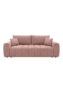Mid.you , Rosa , Textil , F&uuml;llung: Silikon, Schaumstoffflocken,Silikon, Schaumstoffflocken , 241x90x106 cm , Made in EU , R&uuml;cken echt, Armteil links, Armteil rechts , Wohnzimmer, Sofas & Couches, Schlafsofas, Schlafsofas