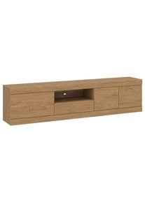 M&Ouml;BELIX M&ouml;belix , Eichefarben , Holzwerkstoff , 3 F&auml;cher , 200x50.6x41.8 cm , Wohnzimmer, TV-M&ouml;bel, TV- & Lowboards